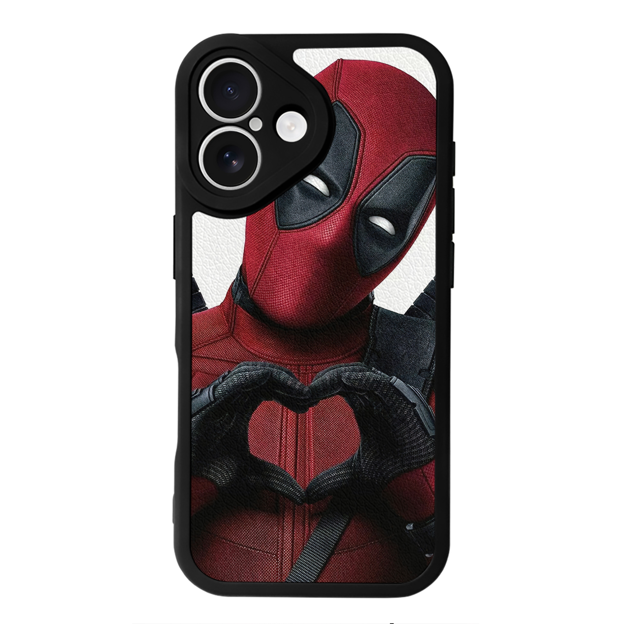 （画像用） Deadpool デッドプール 【iPhone 16シリーズ対応】シリコンスマホケース（レザー調） 材質：シリコン